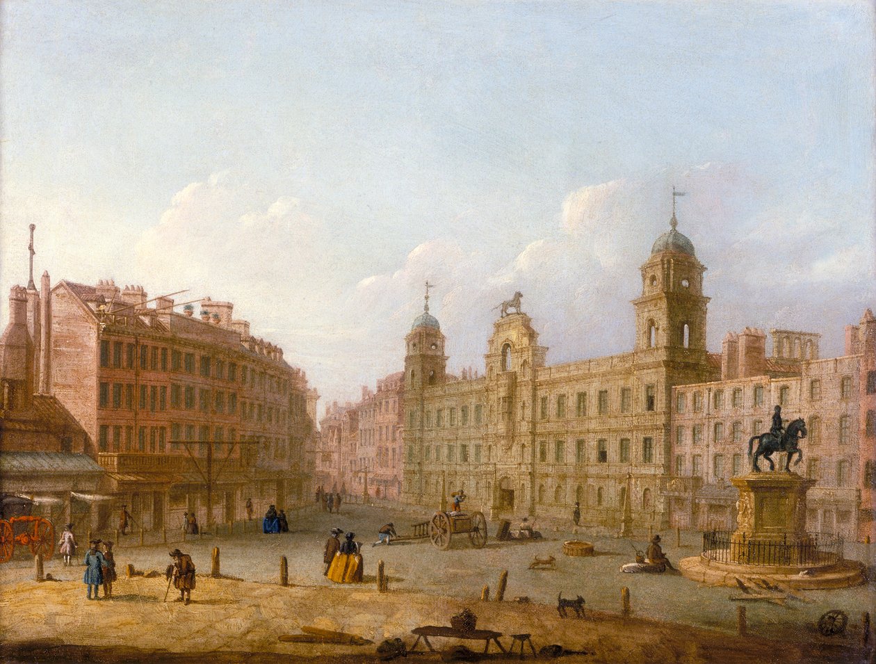 Charing Cross und Northumberland House, spätes 18. Jahrhundert von Unbekannt
