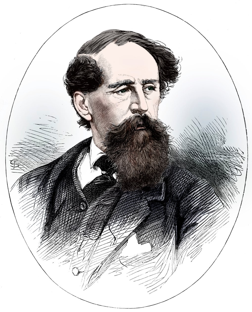 Charles Dickens, englischer Schriftsteller des 19. Jahrhunderts von Unbekannt