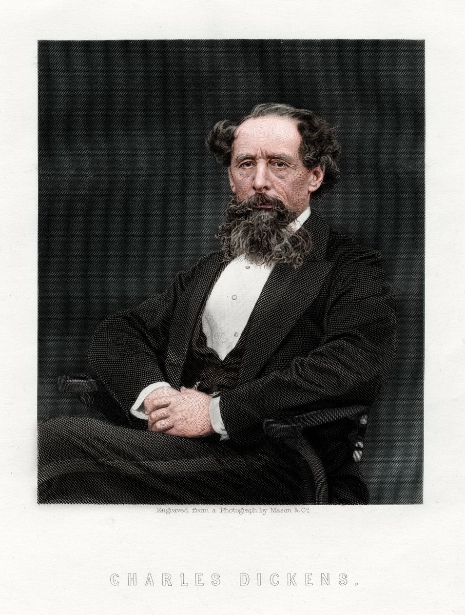 Charles Dickens, englischer Schriftsteller und Journalist, 1876 von Unbekannt