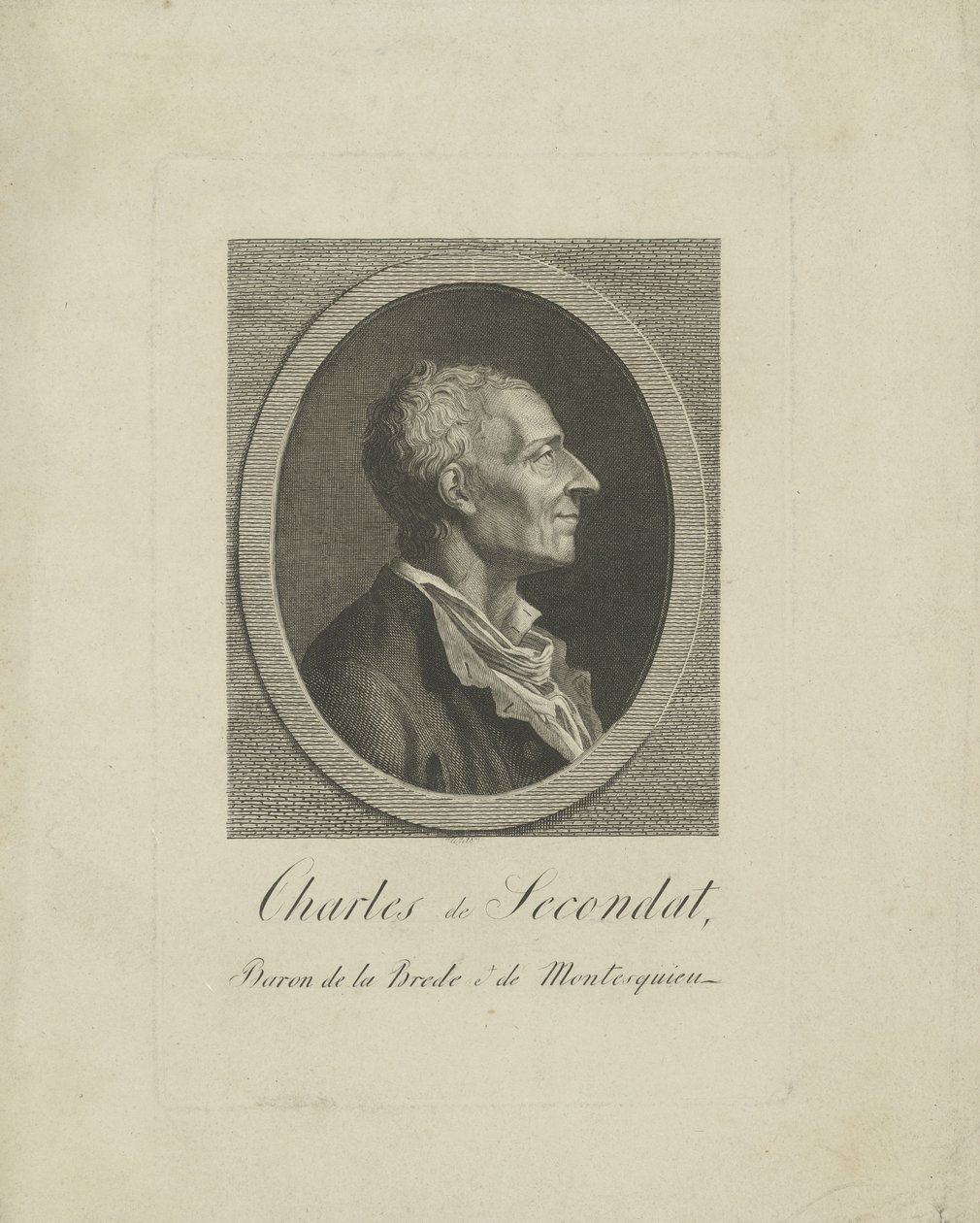 Charles de Secondat, Baron de Montesquieu 1689-1755, ca. 1795 von Unbekannt