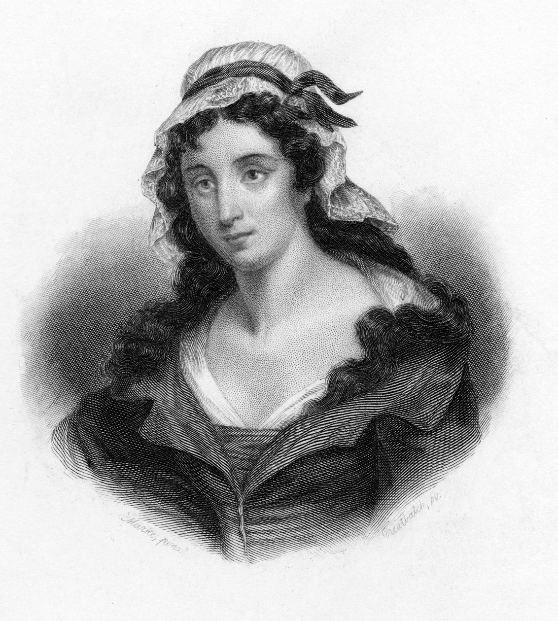 Charlotte Corday, Mörderin des französischen Revolutionärs Jean-Paul Marat, 1793 von Unbekannt