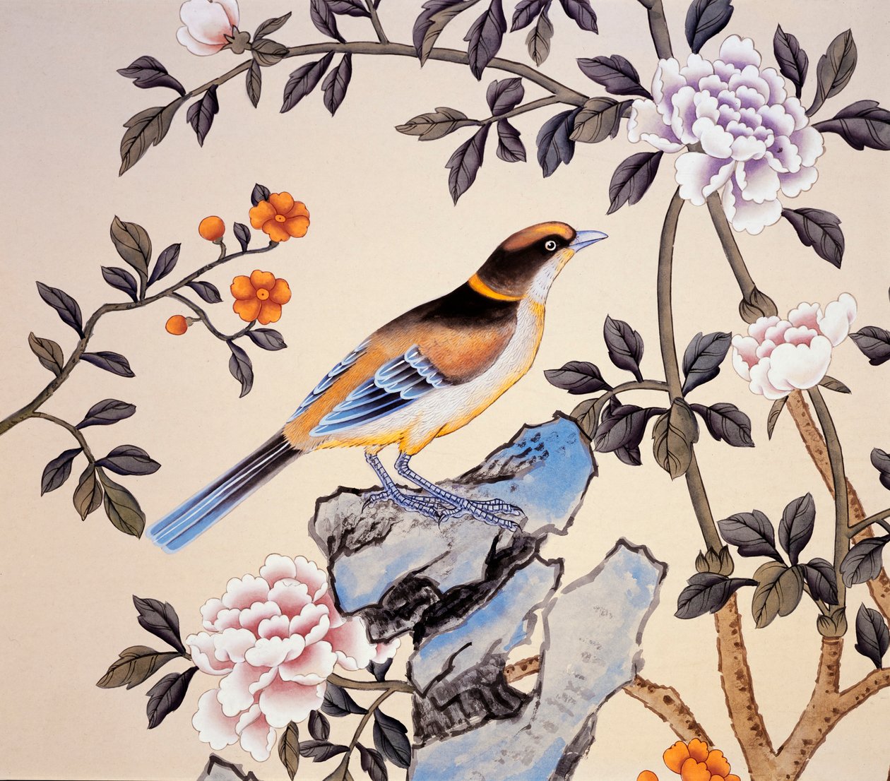 Chinoiserie-Tapete, Marble Hill House, Twickenham, Richmond-upon-Thames, London von Unbekannt