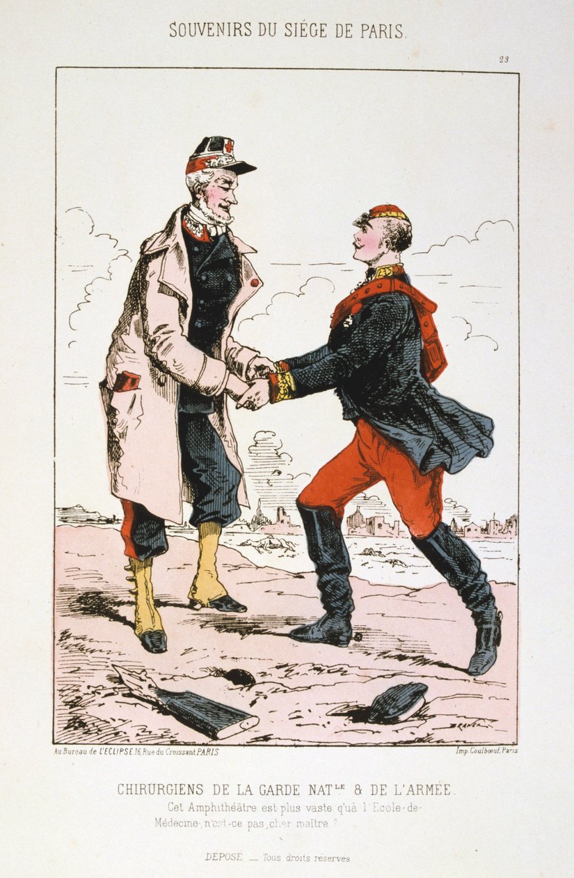 Chirurgen der Nationalgarde und der Armee, Belagerung von Paris, Deutsch-Französischer Krieg, 1870-1871 von Unbekannt