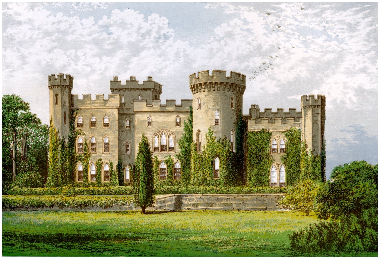 Cholmondeley Castle, Cheshire, Wohnsitz des Marquis von Cholmondeley, um 1880 von Unbekannt