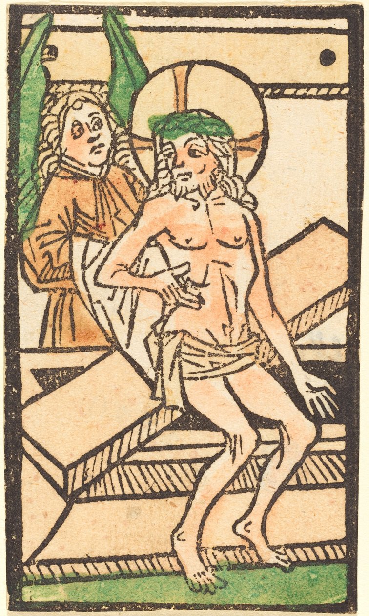 Christus auf seinem Grab mit einem Engel von Unbekannt