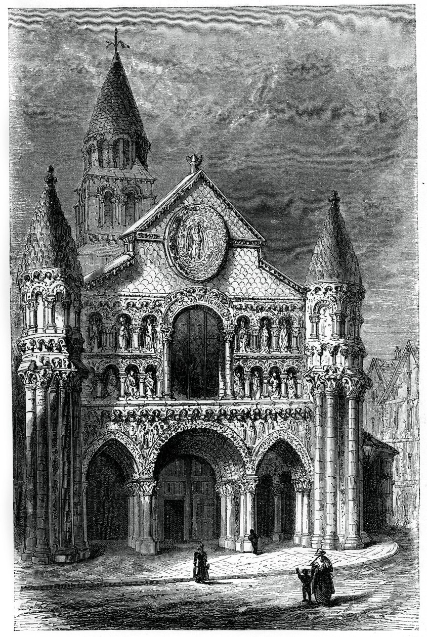 Kirche Notre Dame de la Grande, Poitiers, Frankreich, 12. Jahrhundert, 1870 von Unbekannt