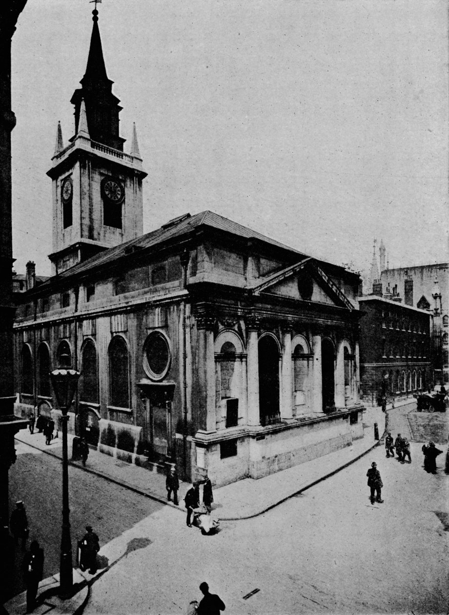 Kirche St. Lawrence, Jewry, City of London, ca. 1910 von Unbekannt