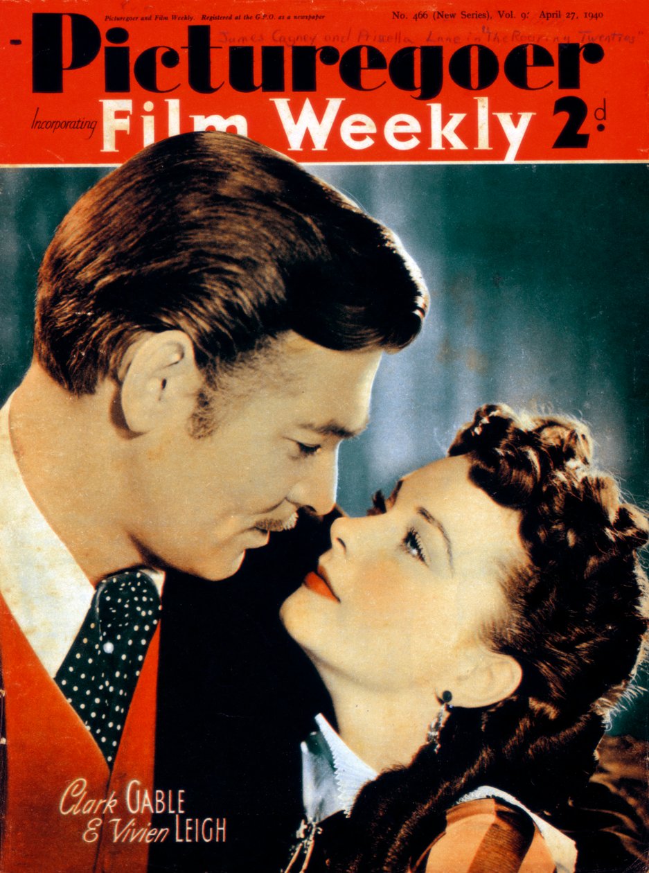 Clark Gable 1901-1960 und Vivien Leigh 1913-1967, Schauspieler, 1940 von Unbekannt