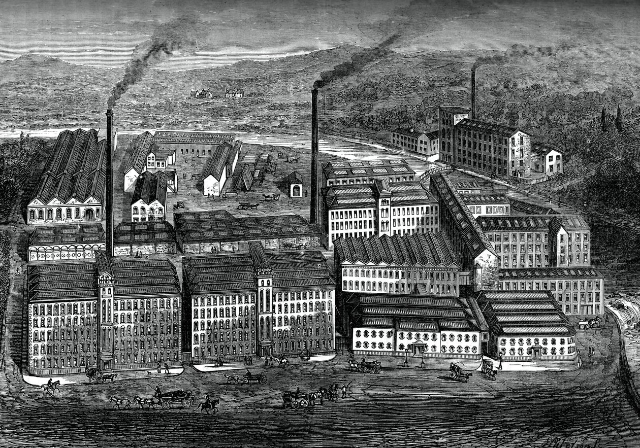 Clarks Anchor Thread Works, Paisley, Schottland, ca. 1880 von Unbekannt