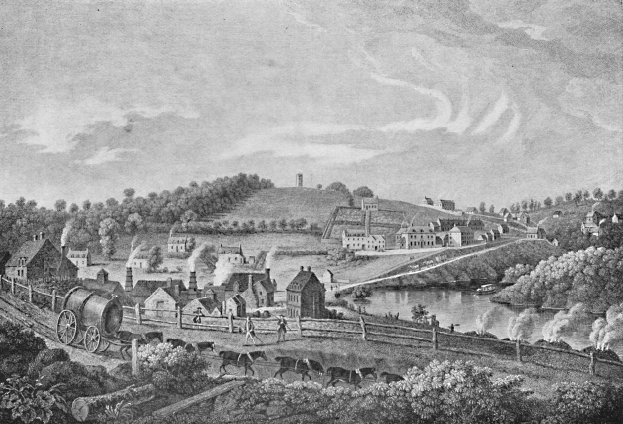 Coalbrookdale im Jahr 1758, 1758, 1904 von Unbekannt
