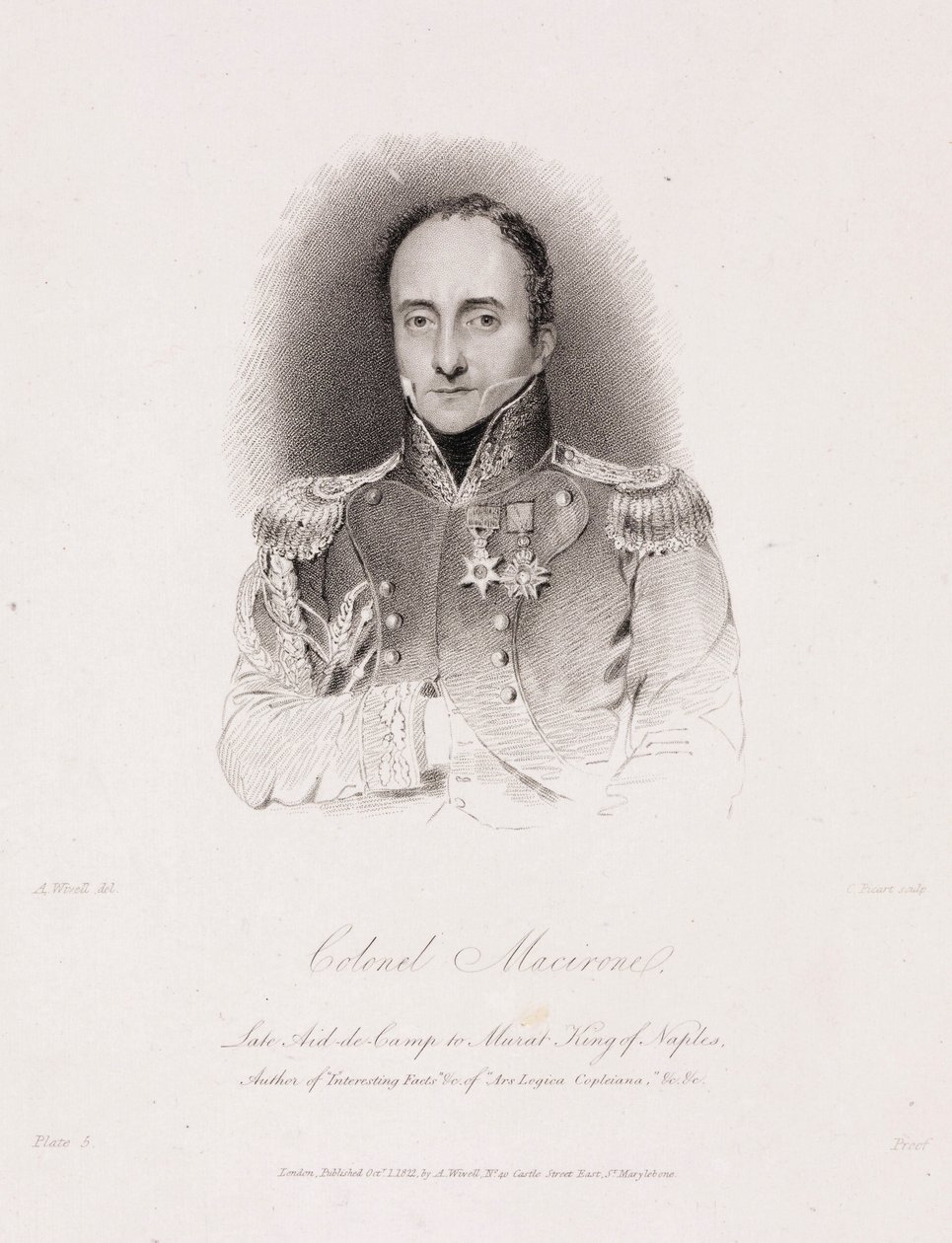 Colonel Francis Macerone, britischer Soldat und mechanischer Erfinder von Unbekannt
