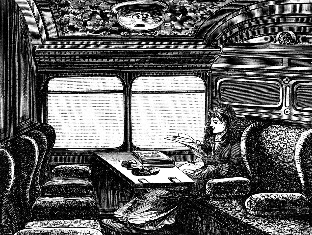Abteil im Orient-Express, reserviert für Frauen, um 1895 von Unbekannt