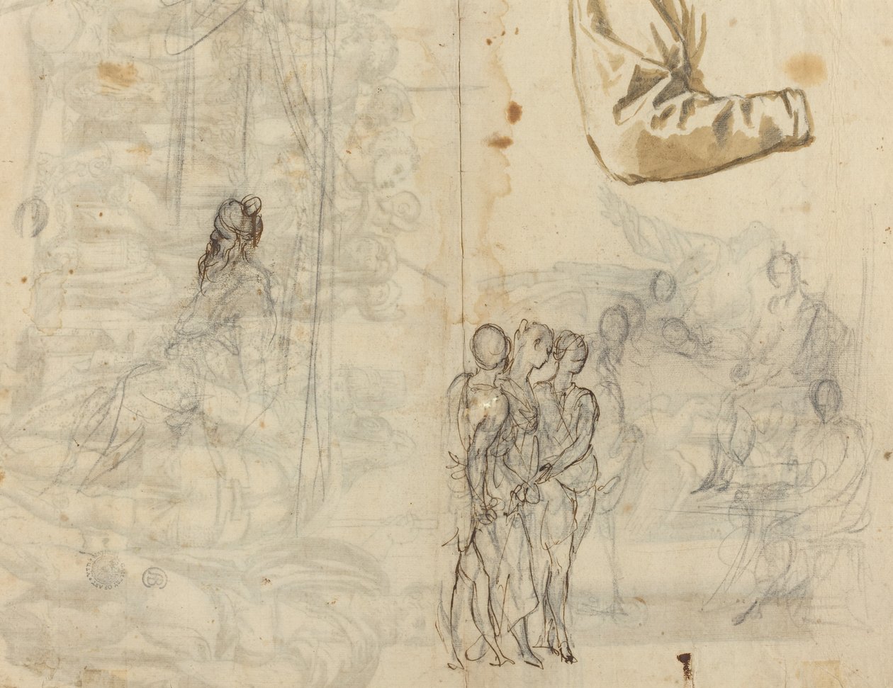 Kopie nach einem historischen Gemälde aus dem Kreis von Paolo Veronese [recto], 16. Jahrhundert von Unbekannt