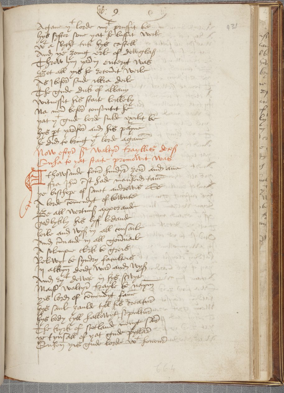 Kopie der Chronik von Andrew of Wyntoun, Fol 431 recto, ca. 1550 von Unbekannt