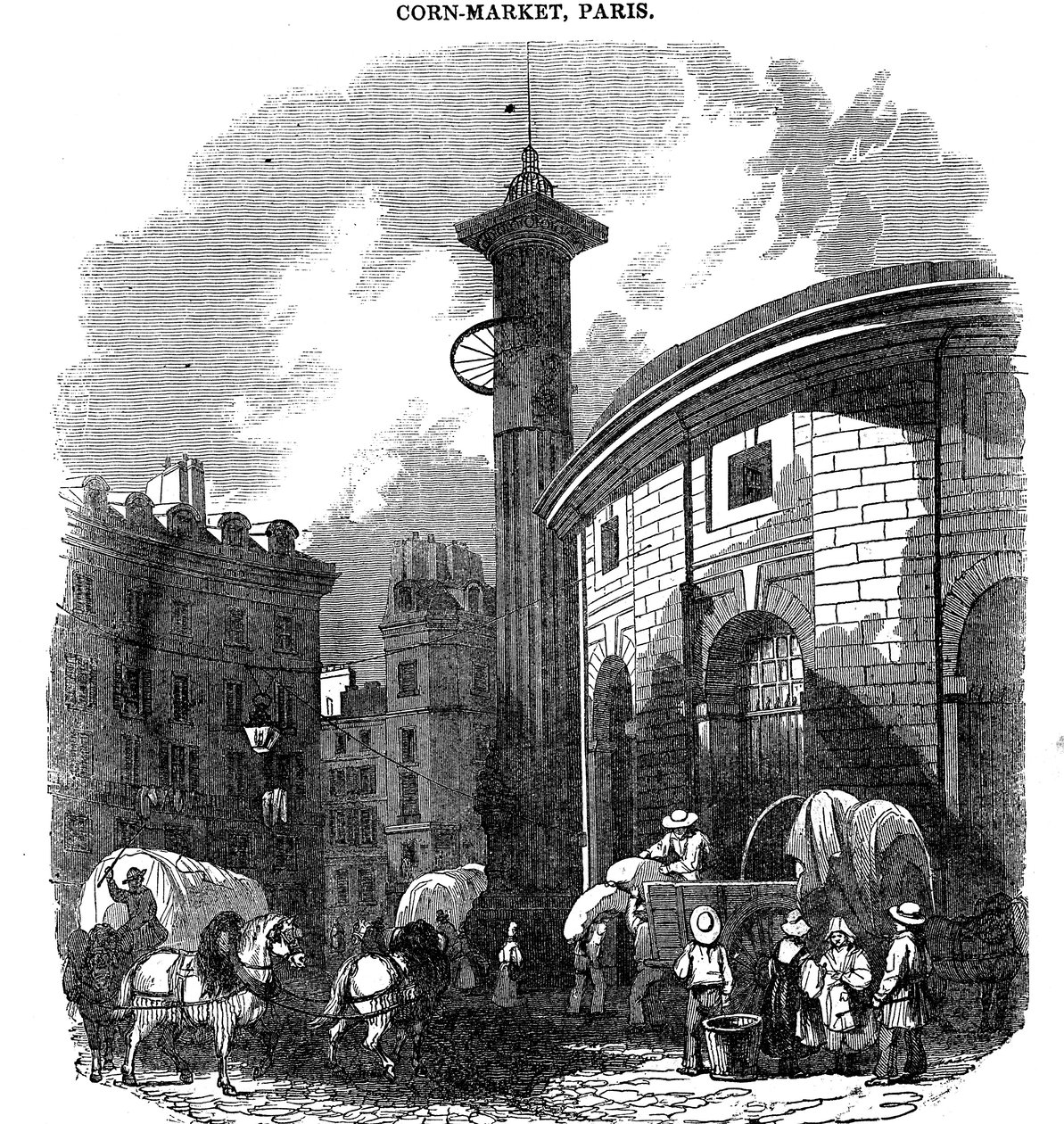 Getreidemarkt, Paris, 1836 von Unbekannt