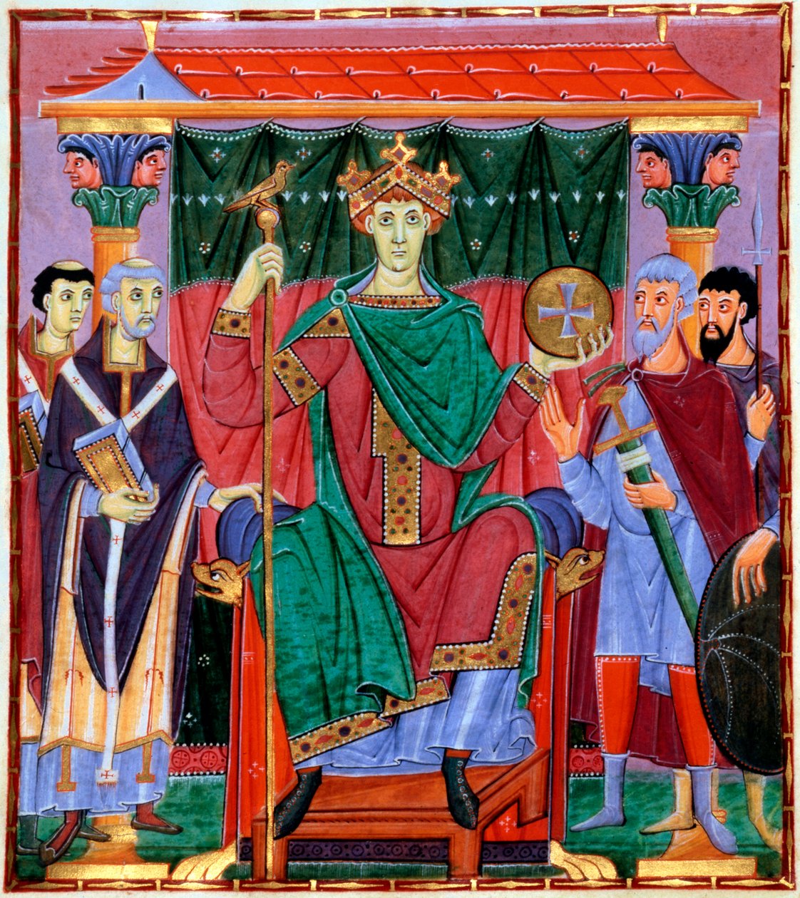 Krönung von Otto III., deutscher König, ca. 998 von Unbekannt