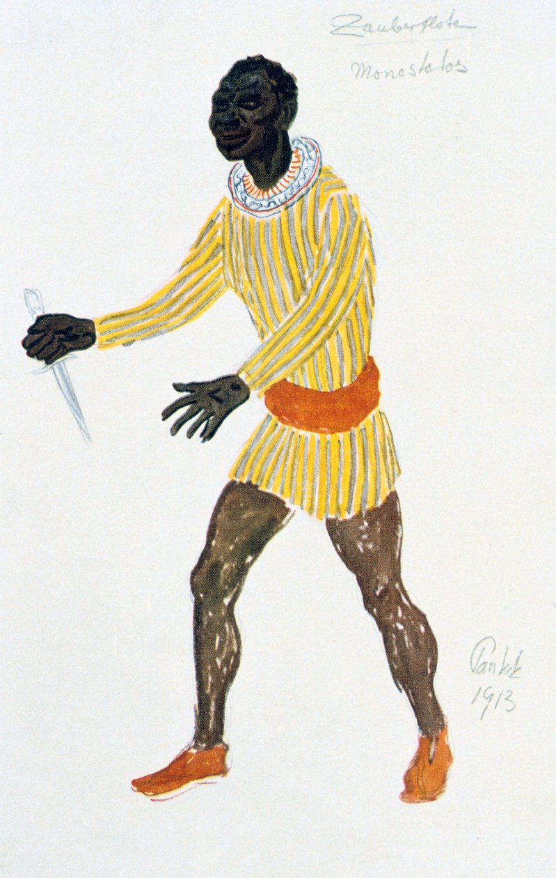 Kostümentwurf für Monostatos, 1913 von Unbekannt