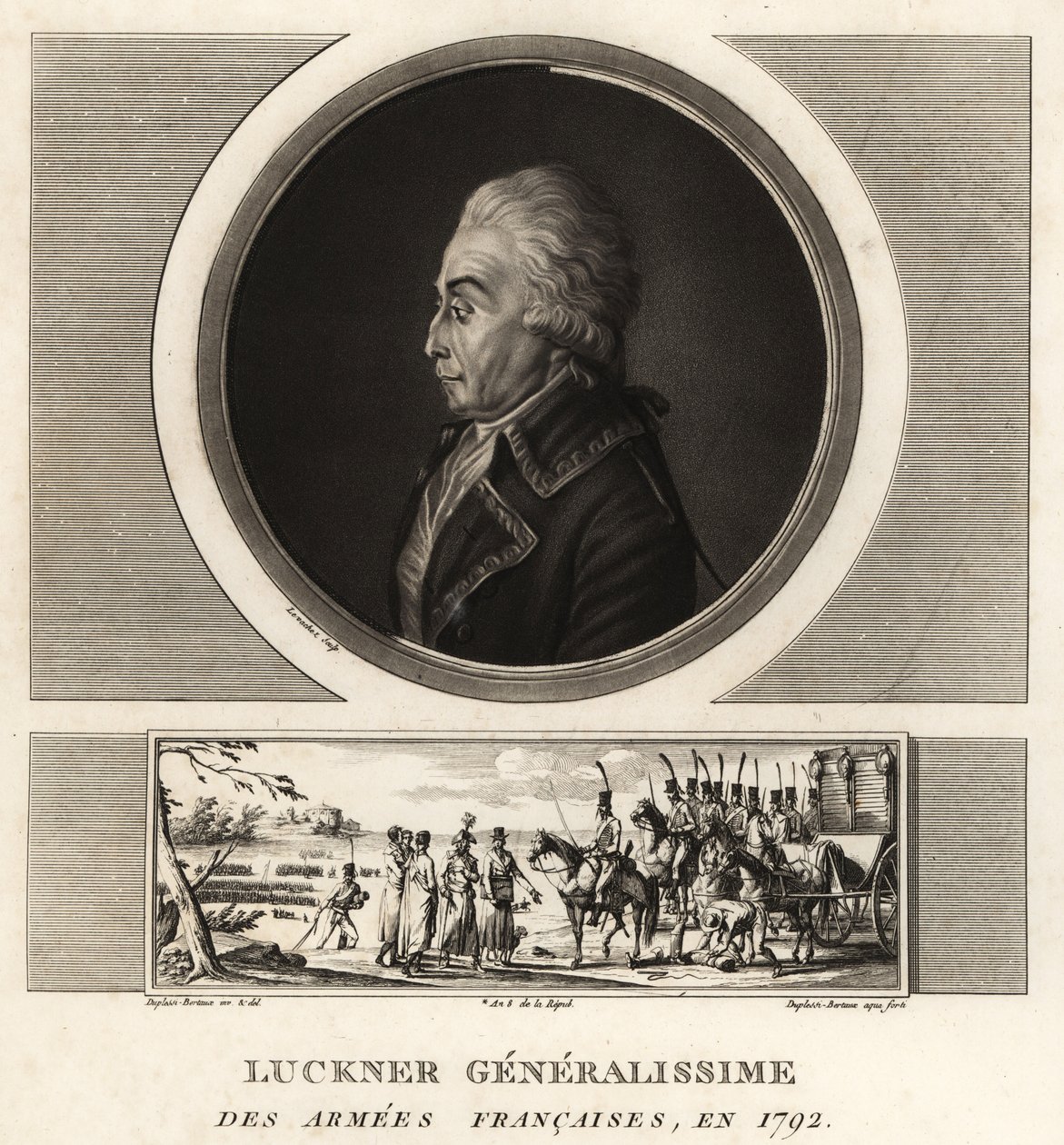 Graf Nicolas Luckner, französischer Revolutionsgeneral, Generalissime des Armees Francaises, 1794 hingerichtet von Unbekannt