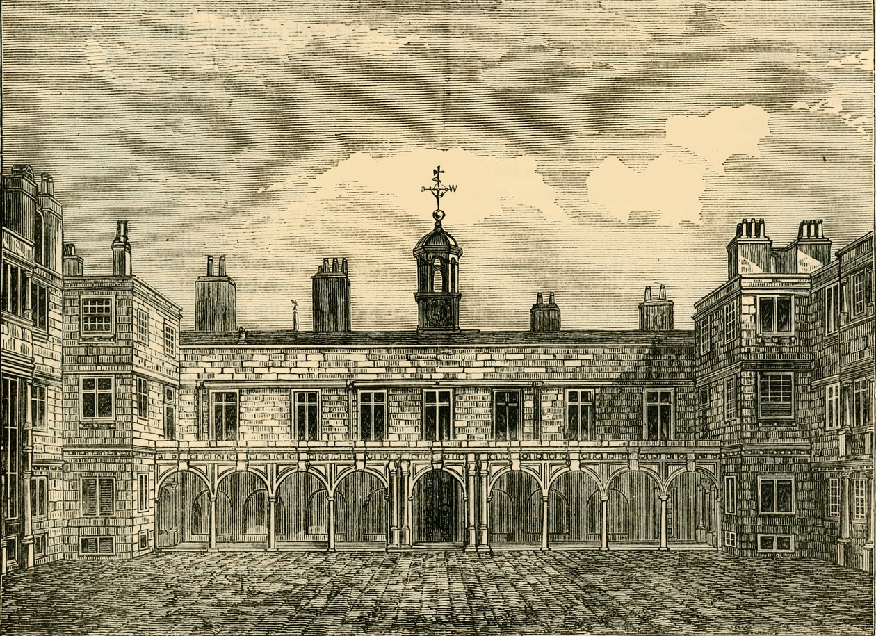 Hof des alten Somerset House, von Norden, 1881 von Unbekannt