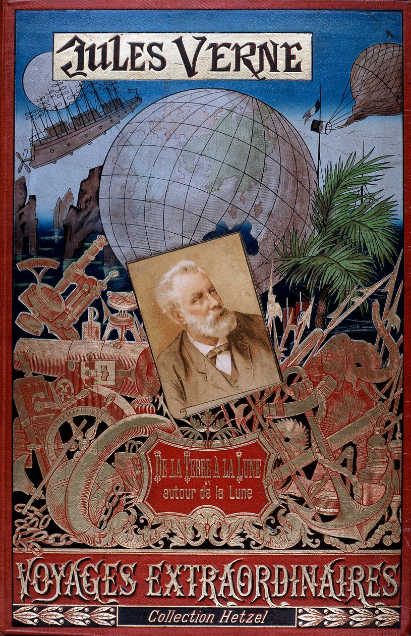 Cover von De la Terre à la Lune und Autour de la Lune, von Jules Verne, ca. 1896 von Unbekannt