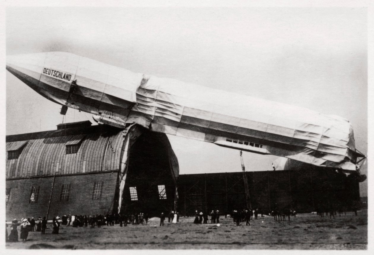 Abgestürzter Zeppelin LZ 8 Deutschland II, Düsseldorf, Deutschland, 1911, 1933 von Unbekannt