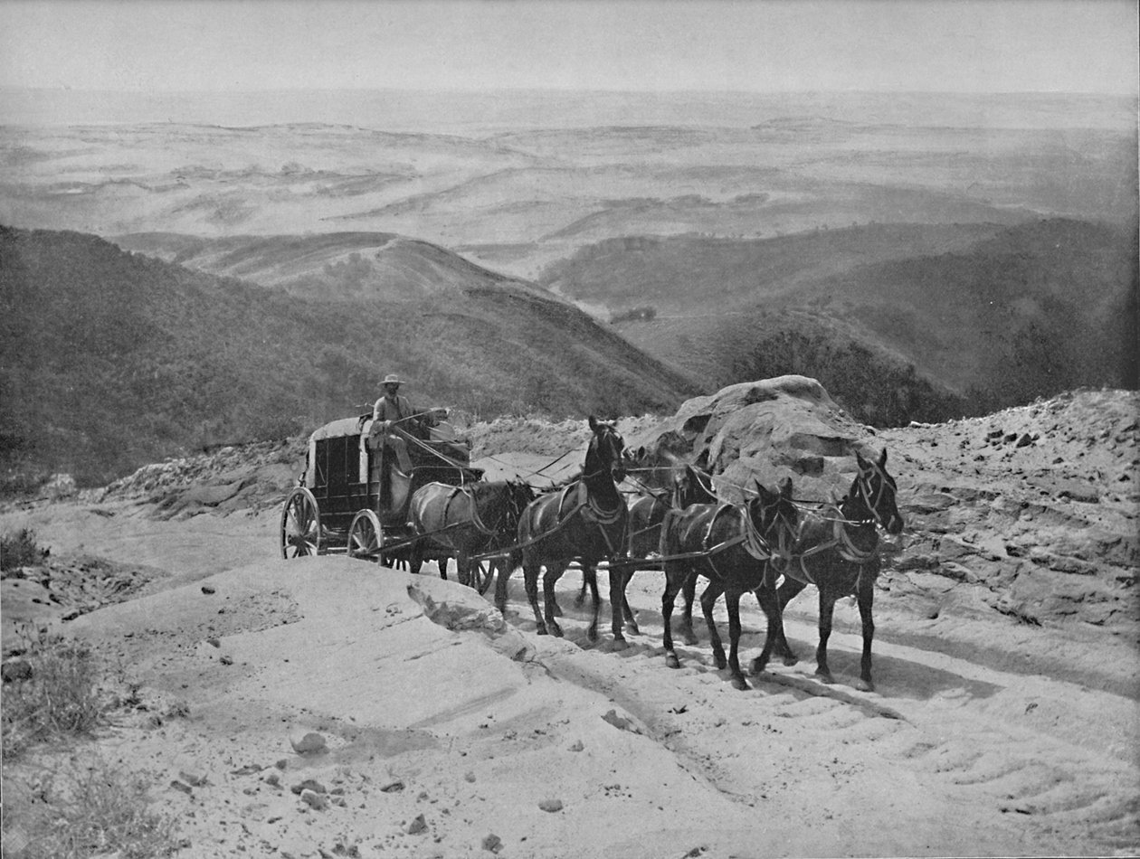 Überquerung des San Marcos Pass, Kalifornien, ca. 1897 von Unbekannt