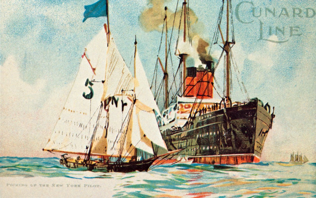 Cunard Line - Aufnahme des New Yorker Lotsen von Unbekannt