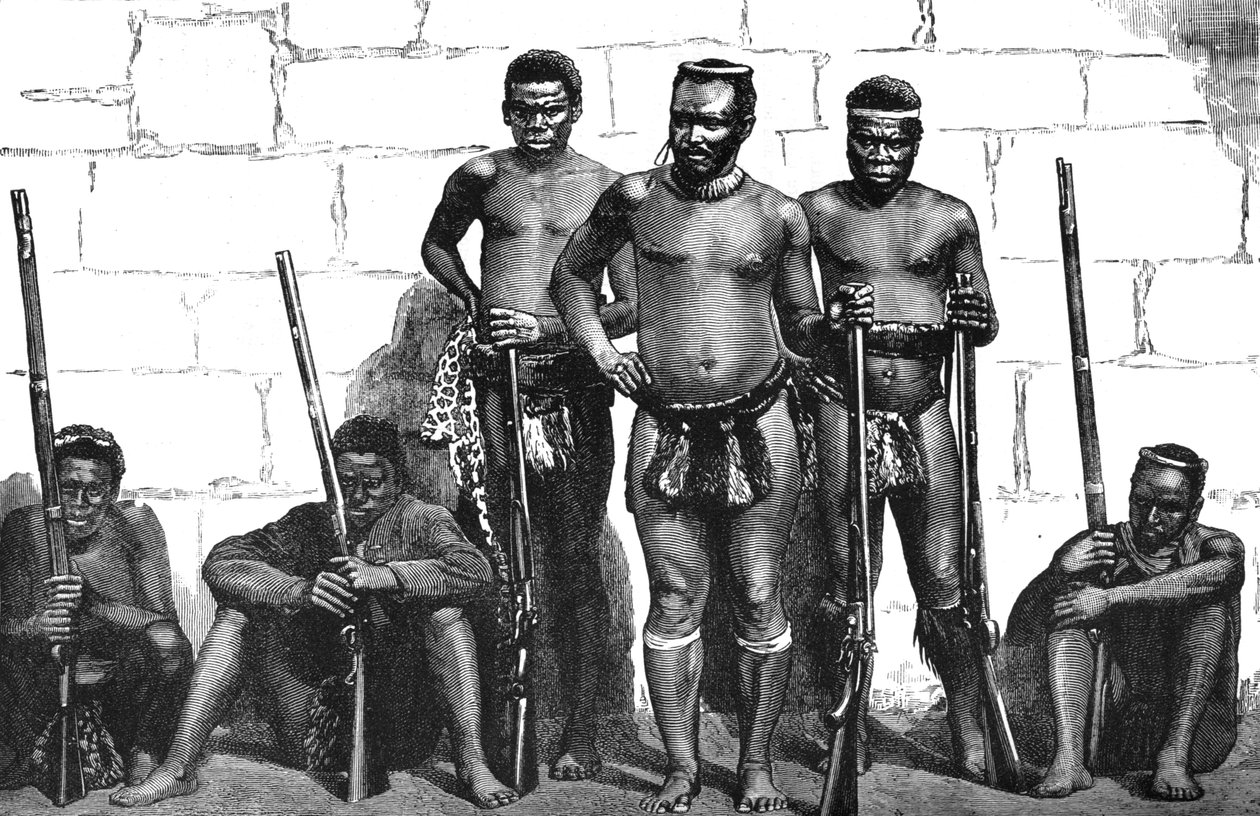Dabulamanzi, einer der Zulu-Führer bei Isandhlwana und Ghingilovo, ca. 1880 von Unbekannt