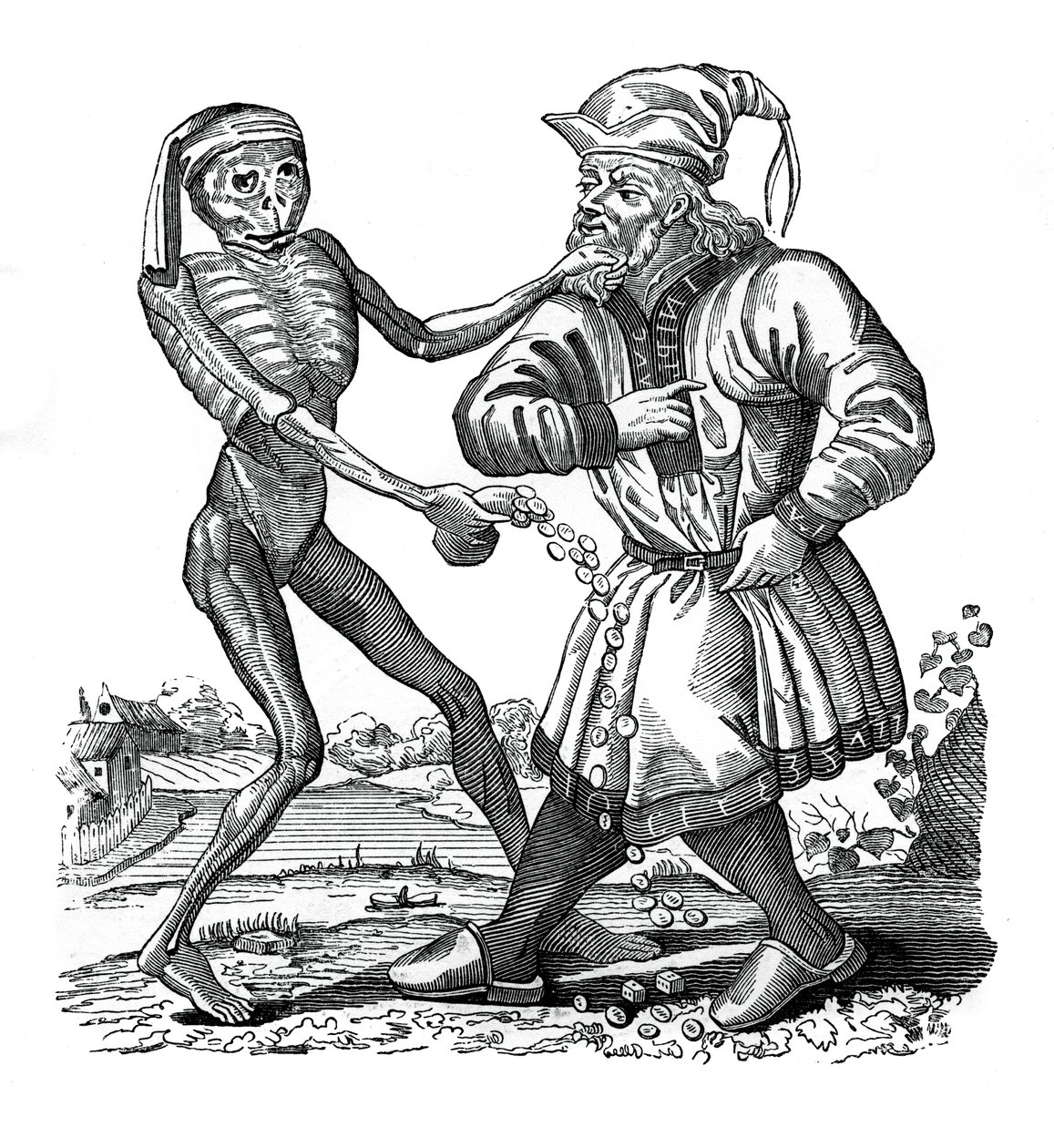 Tod und der Jude, eine Episode aus dem Totentanz, 1441 von Unbekannt
