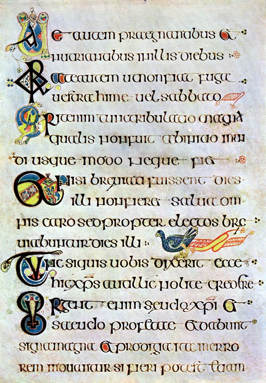 Geschmückte Textseite, 800 n. Chr., 20. Jahrhundert von Unbekannt