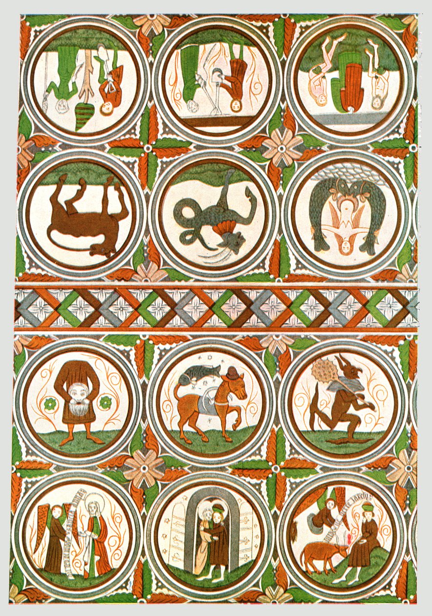 Dekoration in der Stora Råda alten Kirche, Västra Götaland, Schweden, 1928 von Unbekannt