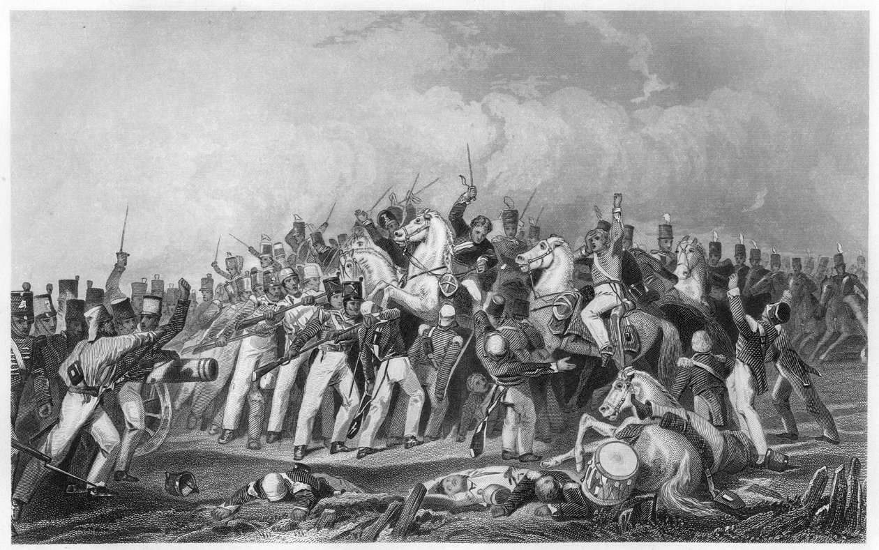 Niederlage der Sealkote-Meuterer durch die Kolonne von General Nicholson, 1857, ca. 1860 von Unbekannt