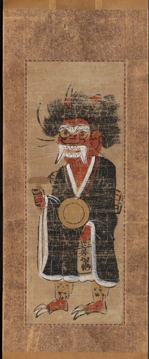 Dämon, der den Namen des Buddha intoniert, Oni no nenbutsu, 1700er von Unbekannt