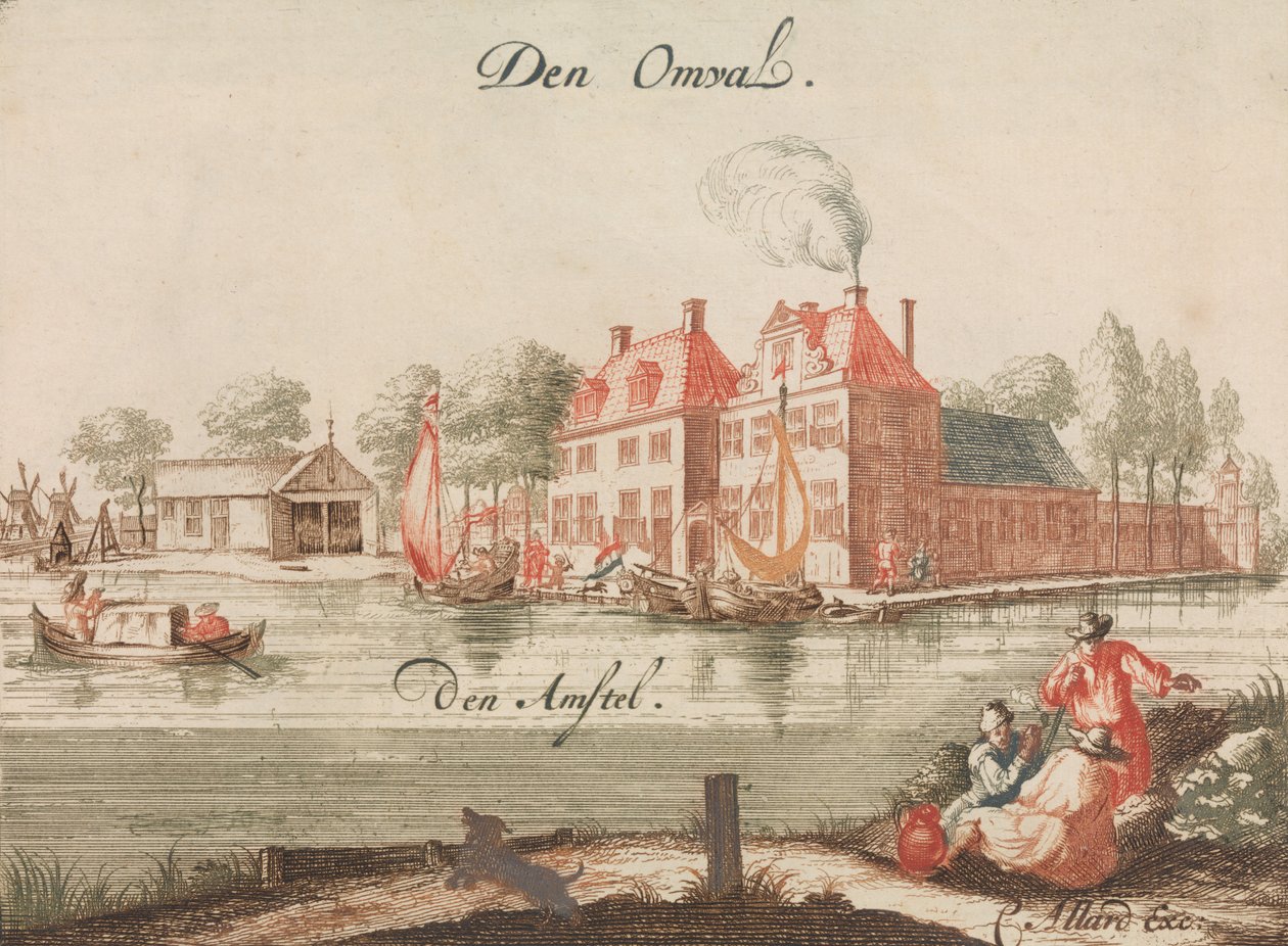Den Omval, den Amstel, in: Tooneel Der Voornaamste Nederlands Huizen, En Lust Hoven, Naar von Unbekannt