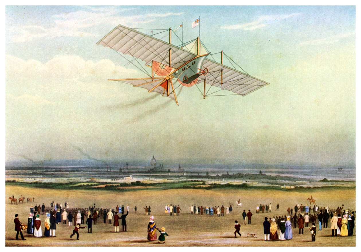 Entwurf für eine Luftdampfkarre, 1843 von Unbekannt