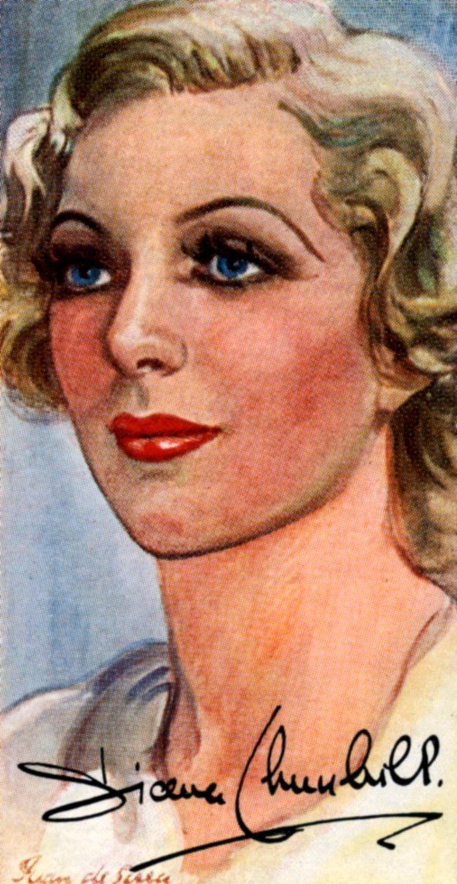 Diana Churchill, 1913-1994, englische Film- und Bühnenschauspielerin, 20. Jahrhundert von Unbekannt