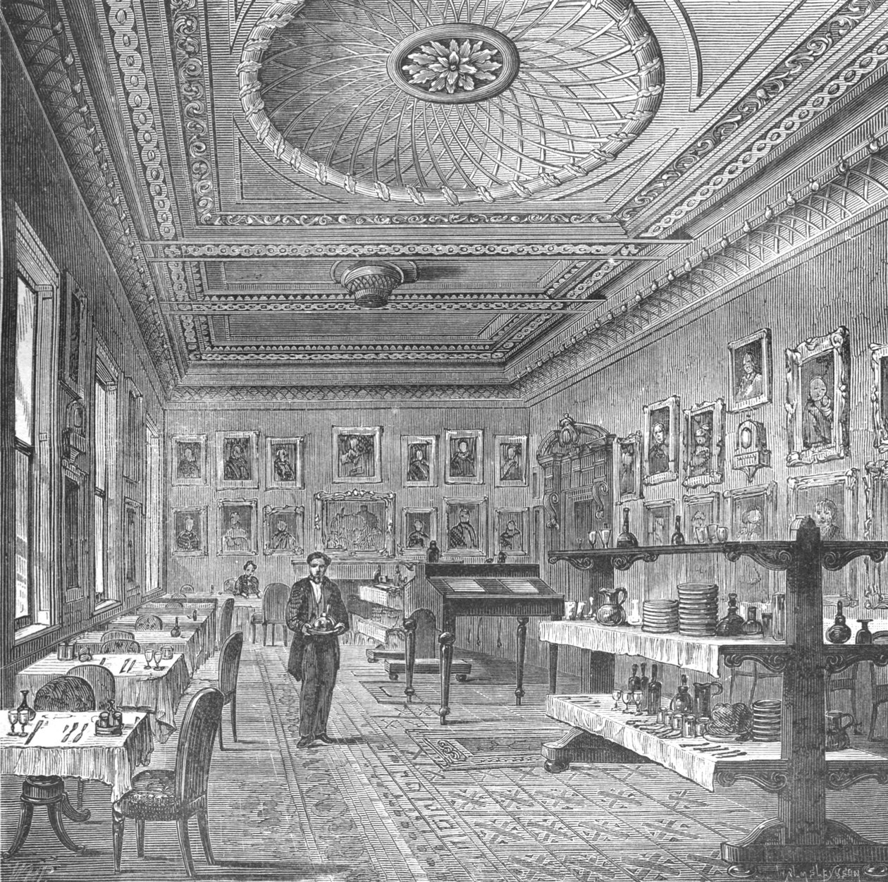 Speisesaal des Garrick Clubs, 1897 von Unbekannt