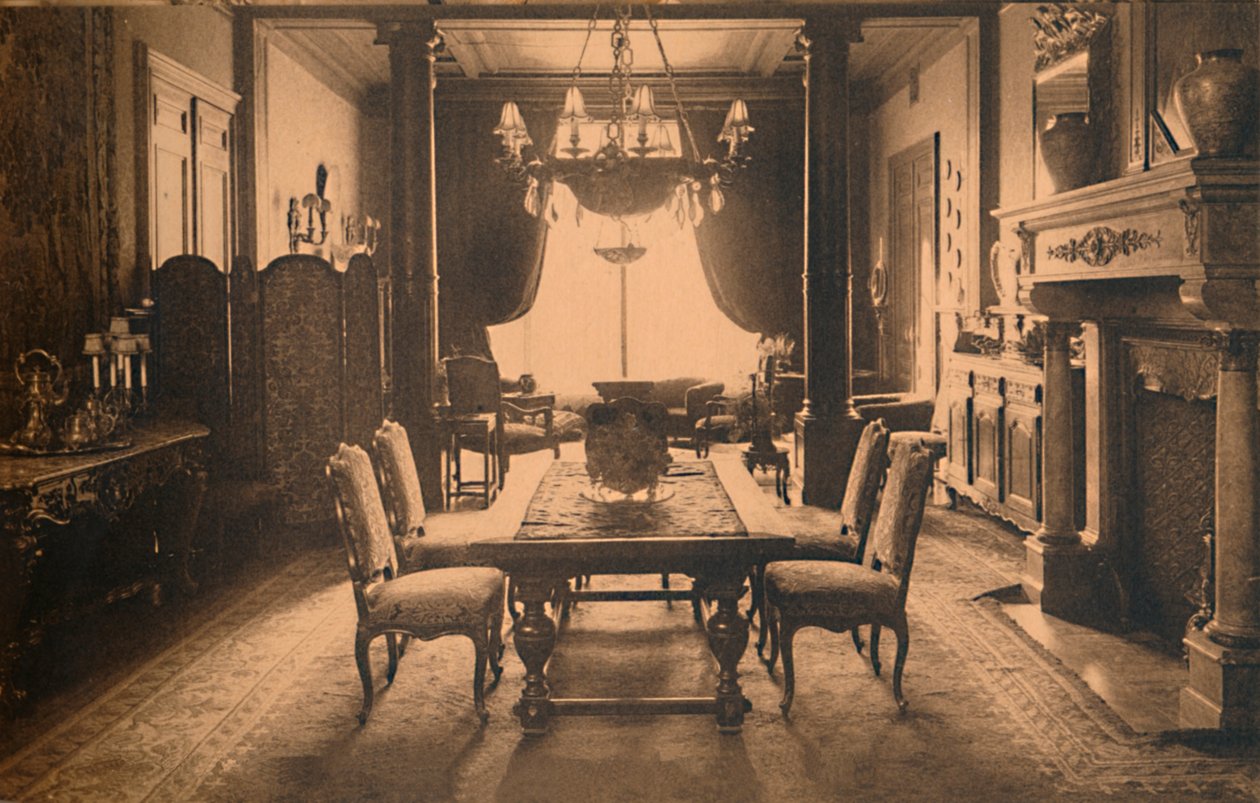 Speisesaal in der kubanischen Botschaft in Brüssel, Belgien, 1927 von Unbekannt