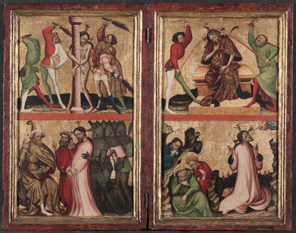 Diptychon mit der Passion Christi, um 1400 von Unbekannt