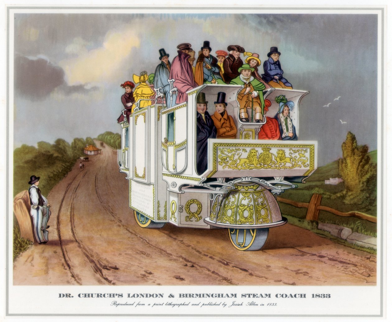 Dr. Churchs London und Birmingham Dampfwagen, 1833 von Unbekannt