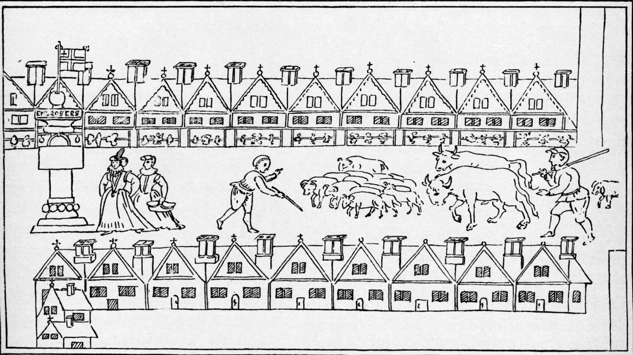 Eastcheap Markt, London, um 1598, 1904 von Unbekannt