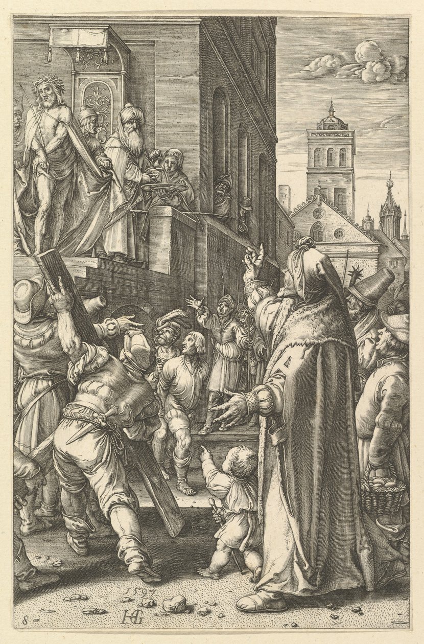 Ecce Homo, aus Die Passion Christi, ca. 1598-1617 von Unbekannt