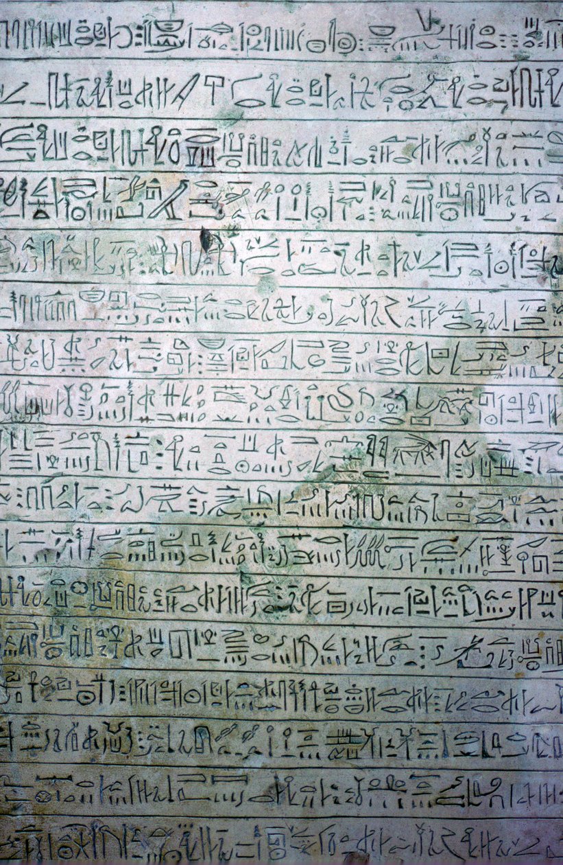 Ägyptische Kalksteinstele mit hieratischer Schrift von Unbekannt