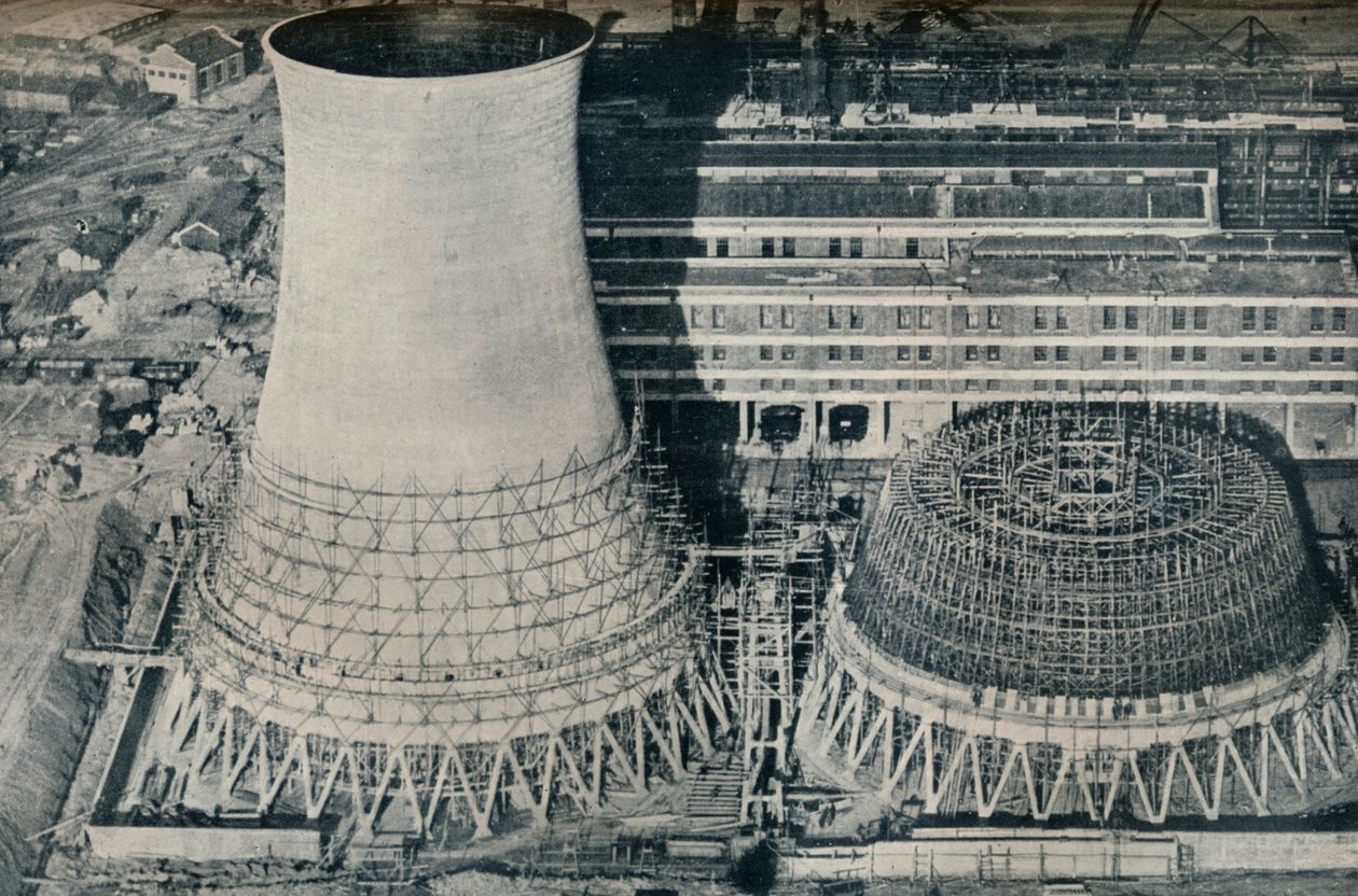 Elektrisches Kraftwerk in Water Orton, Hams Hall, bei Birmingham, 1928 von Unbekannt