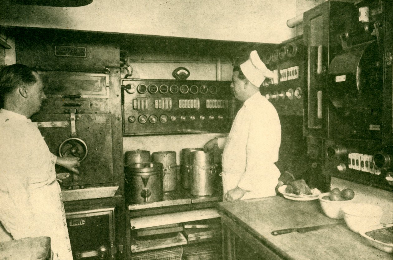 Elektrisch ausgestattete Zugküche, London und North Eastern Railway, 1930 von Unbekannt