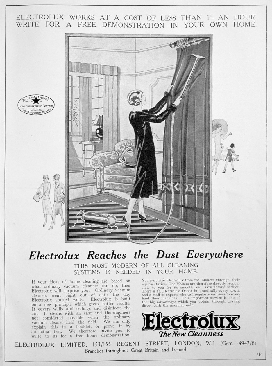 Electrolux Staubsauger Werbung, 1924 von Unbekannt