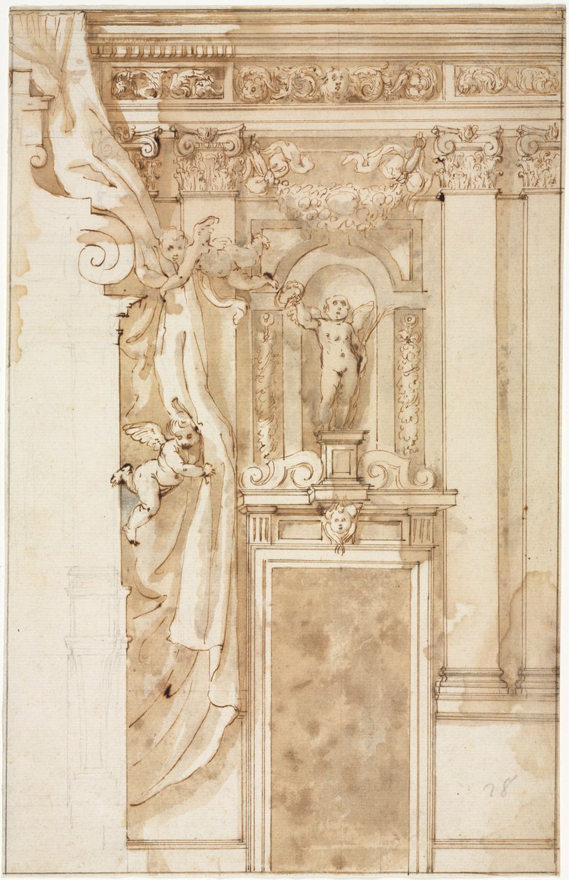 Erhebung für Wanddekoration, ca. 1550 von Unbekannt