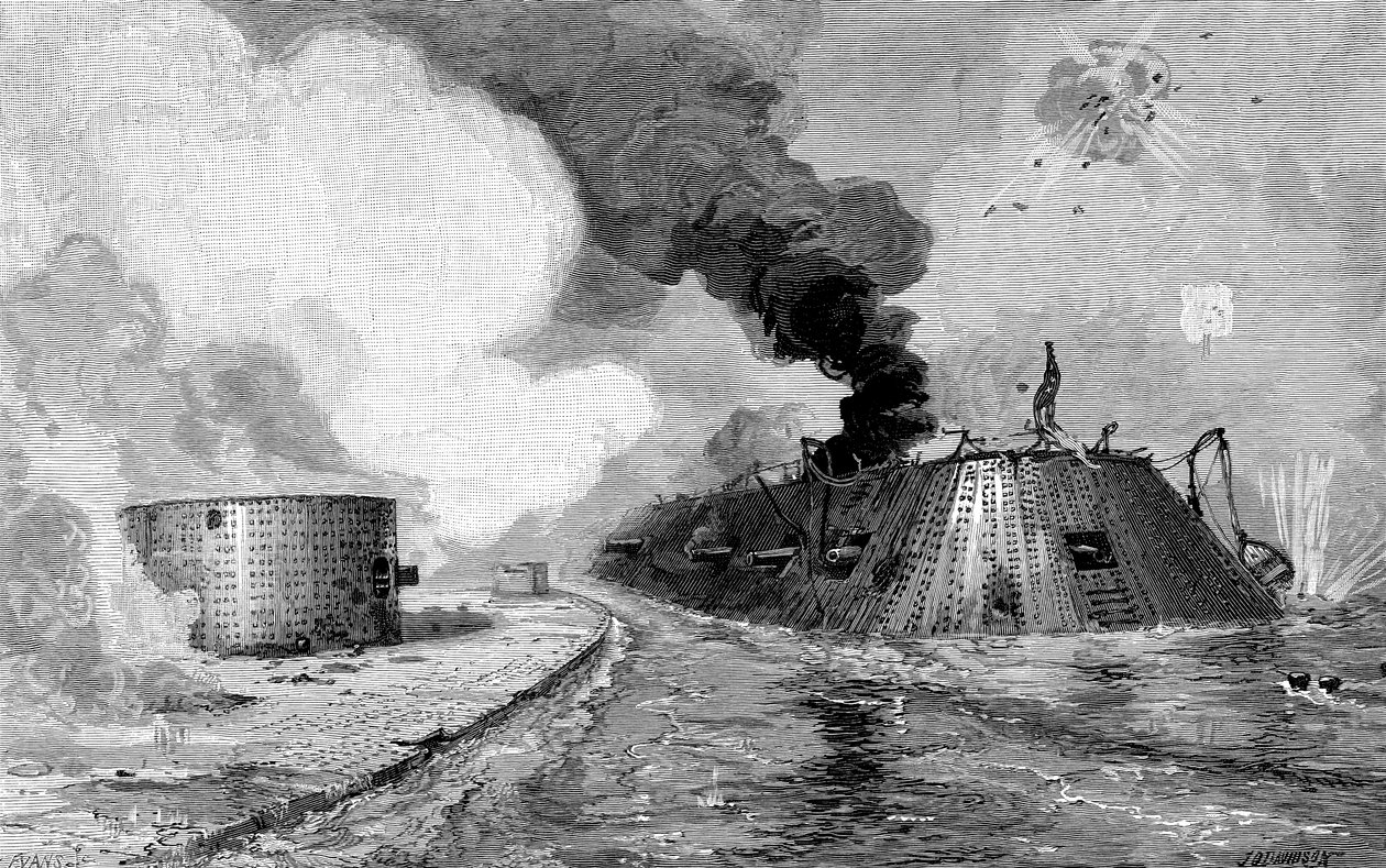 Gefechte zwischen Konföderierten und Unionisten, Amerikanischer Bürgerkrieg, 1852-1885 von Unbekannt