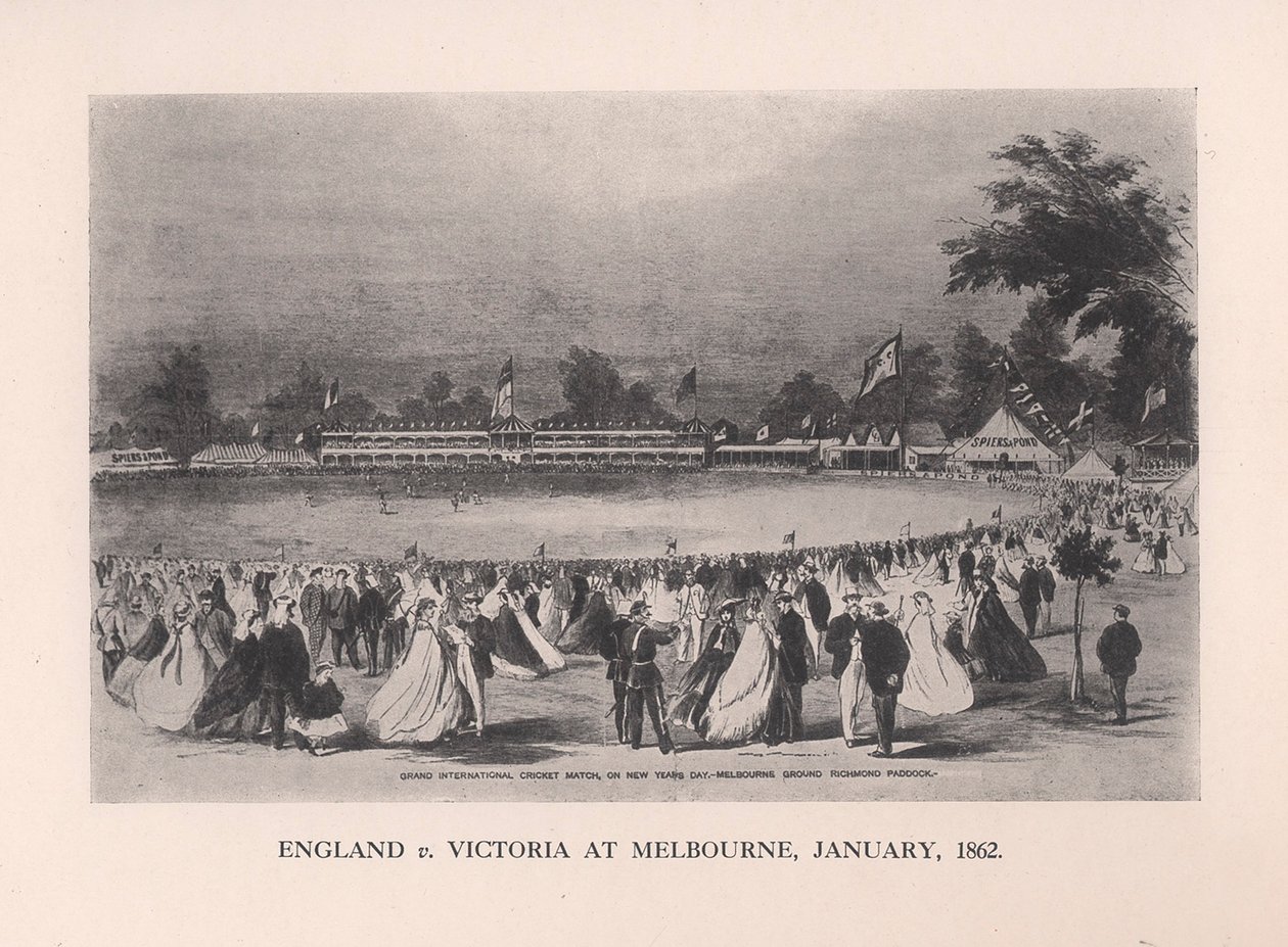 England gegen Victoria in Melbourne, Australien, Januar 1862 von Unbekannt