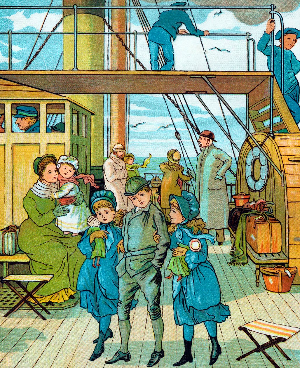 Englische Familie reist nach Frankreich, 1886 von Unbekannt